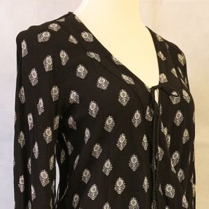 Mossimo Supply Co. Tie Front Long Sleeve Blouse